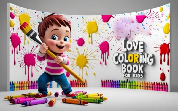 Love Coloring Book for Kids - Free Coloring Game